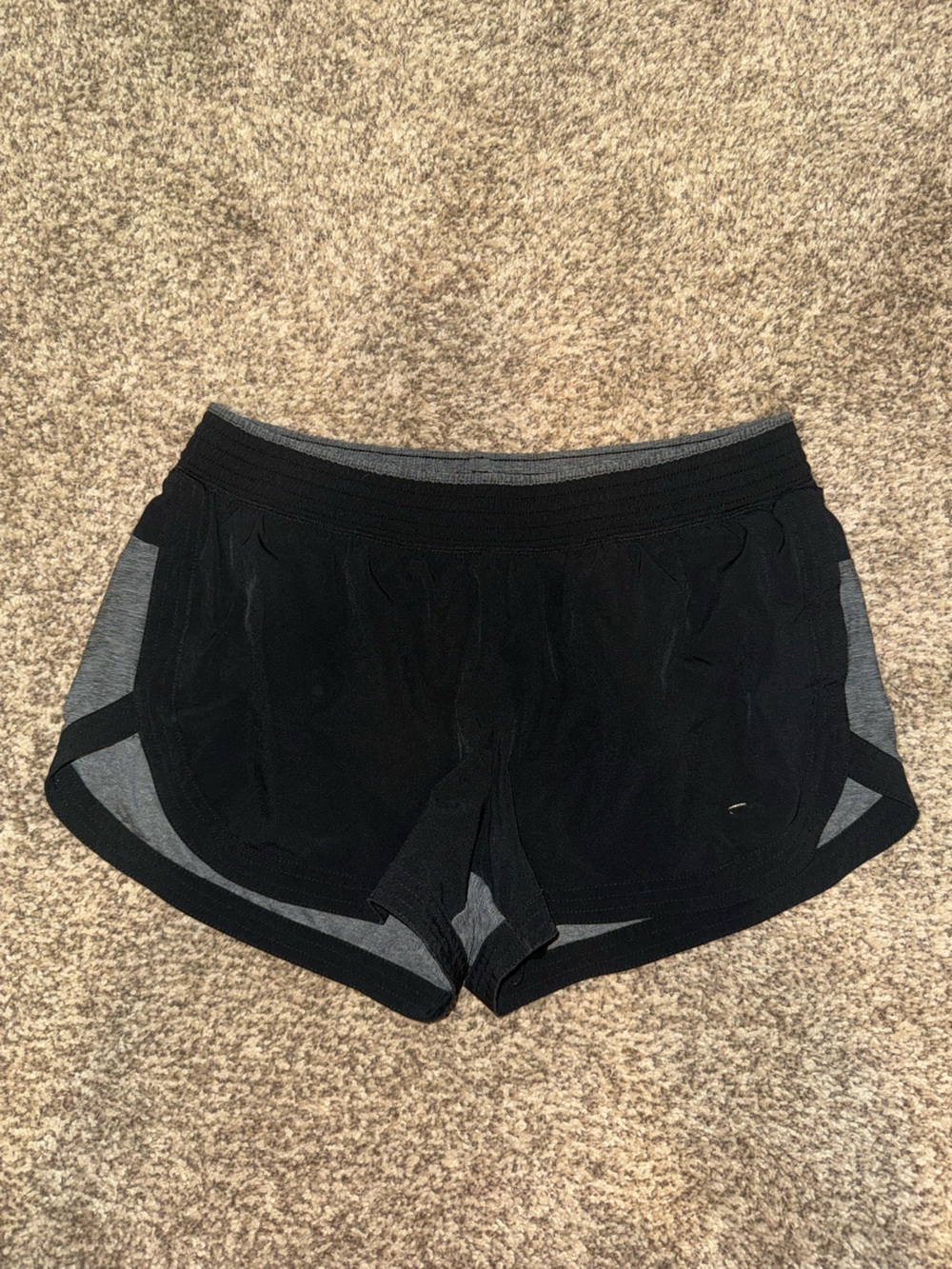 Champion Black Women's Athletic Shorts with Gray Trim